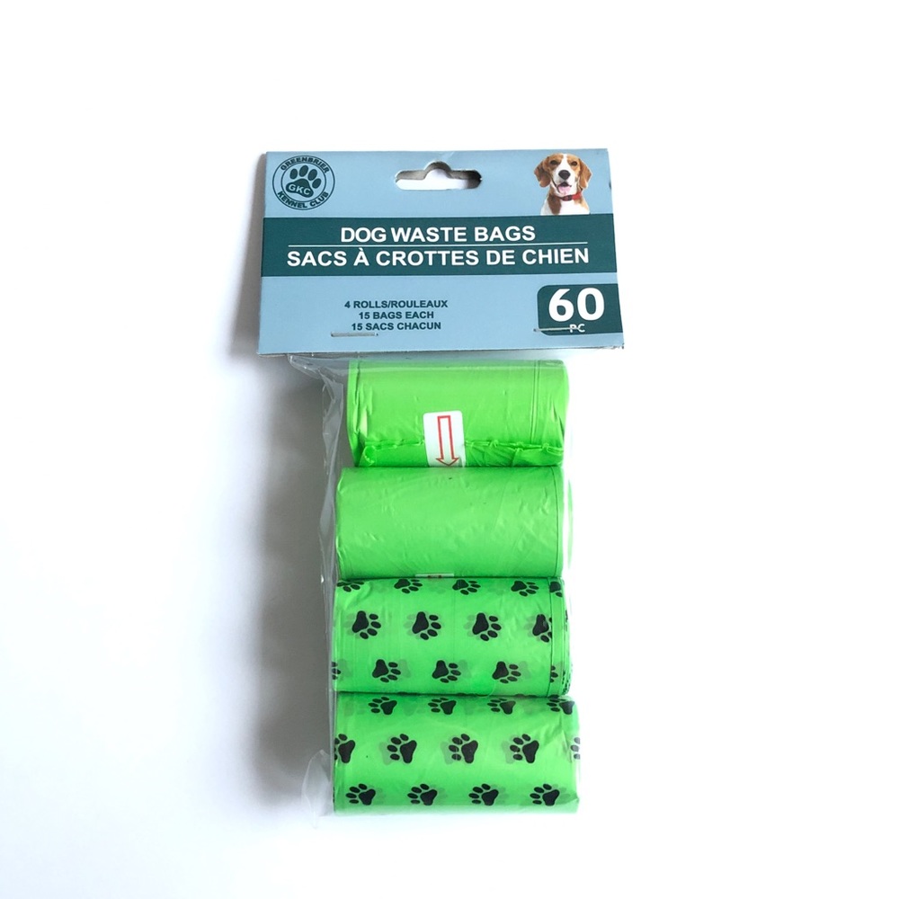 3/$15 Dog Waste Bag 60 Bags Green
